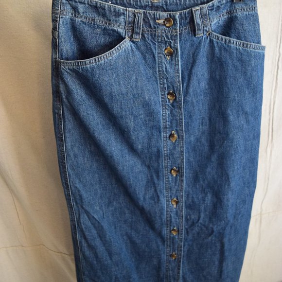 Vintage 70's Midi Denim Skirt - Picture 3 of 5